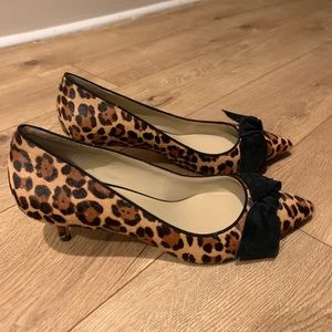 Ann Taylor Leopard Animal Print Heels Shoes 8